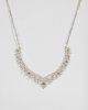 Silver Intricate Multi Crystal Necklace