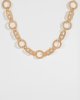 Gold Textured Chain Chunky Necklace