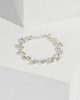 Silver Multi Teardrop Crystal Bracelet