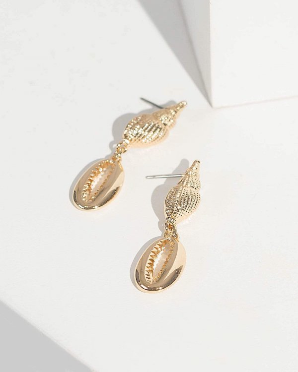 Gold Seaside Drop Earrings