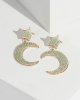 Gold Star And Moon Earrings