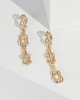 Gold Multi Reef Knot Drop Earrings