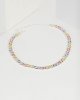 Multi Colour Crystal Detail Linked Chain Necklace